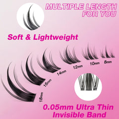 VEYESBEAUTY lash applicator placing a cluster showing easy DIY application benefit