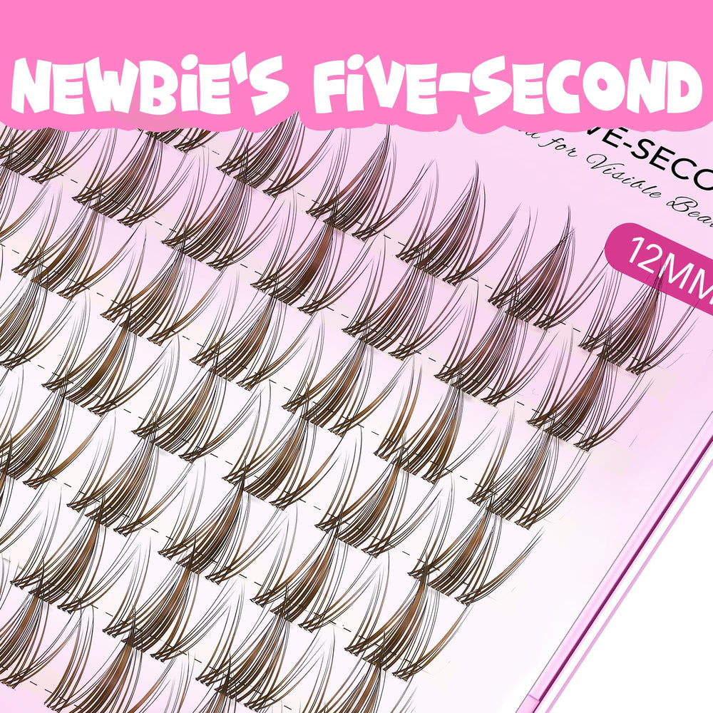 VEYESBEAUTY applied with a tweezer-style tool demonstrating quicker, neater cluster placement