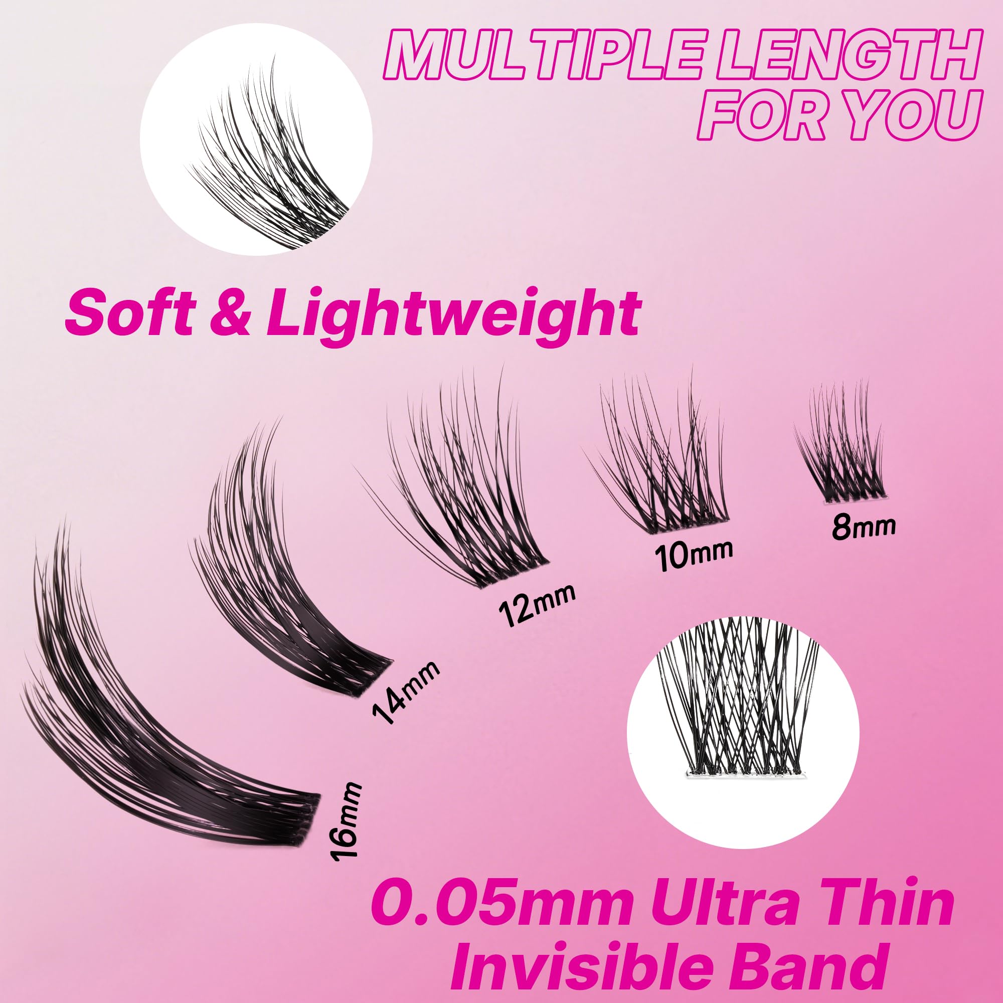 VEYESBEAUTY applying cluster lash with applicator for fast placement
