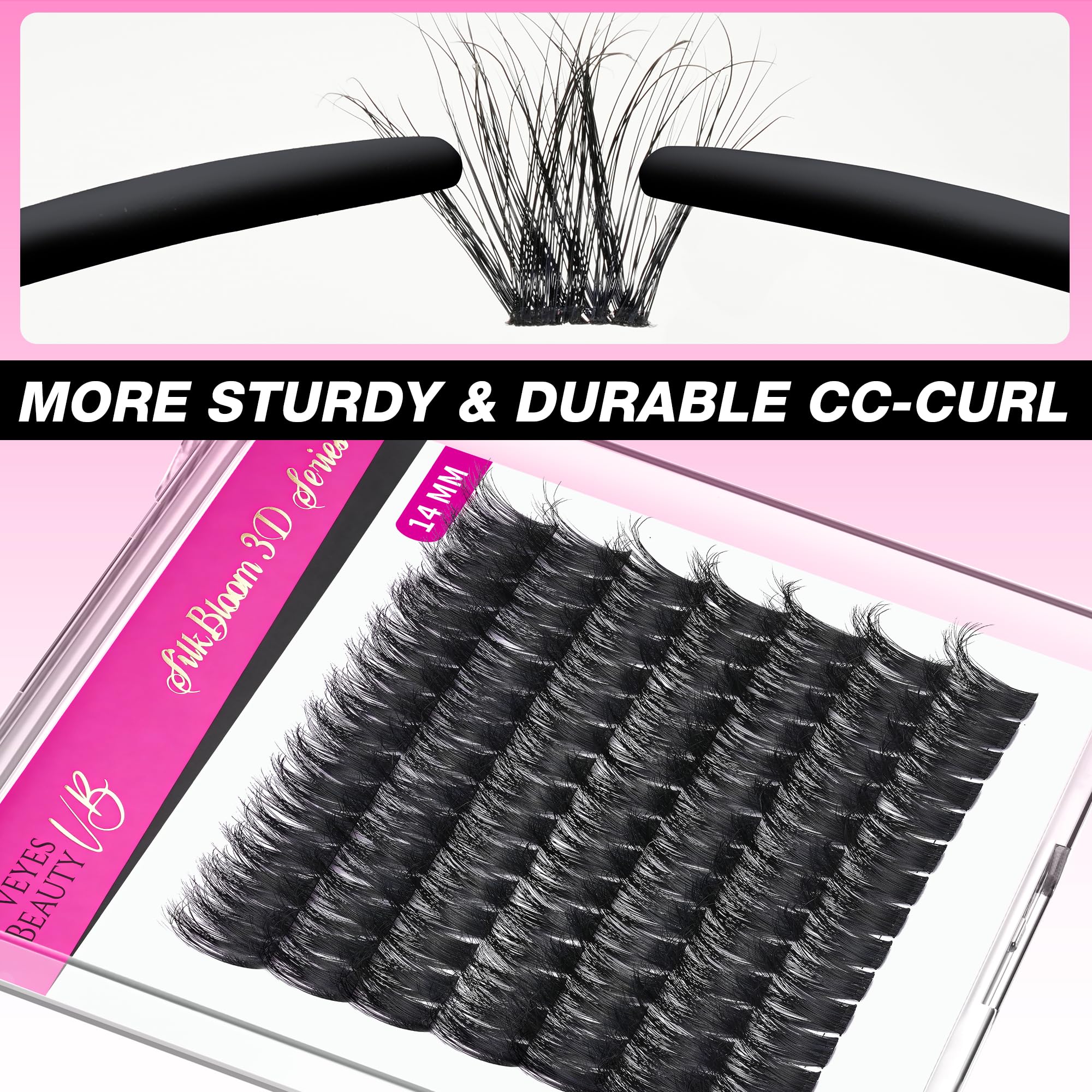 VEYESBEAUTY before and after eye view showing fuller, wispy lash effect