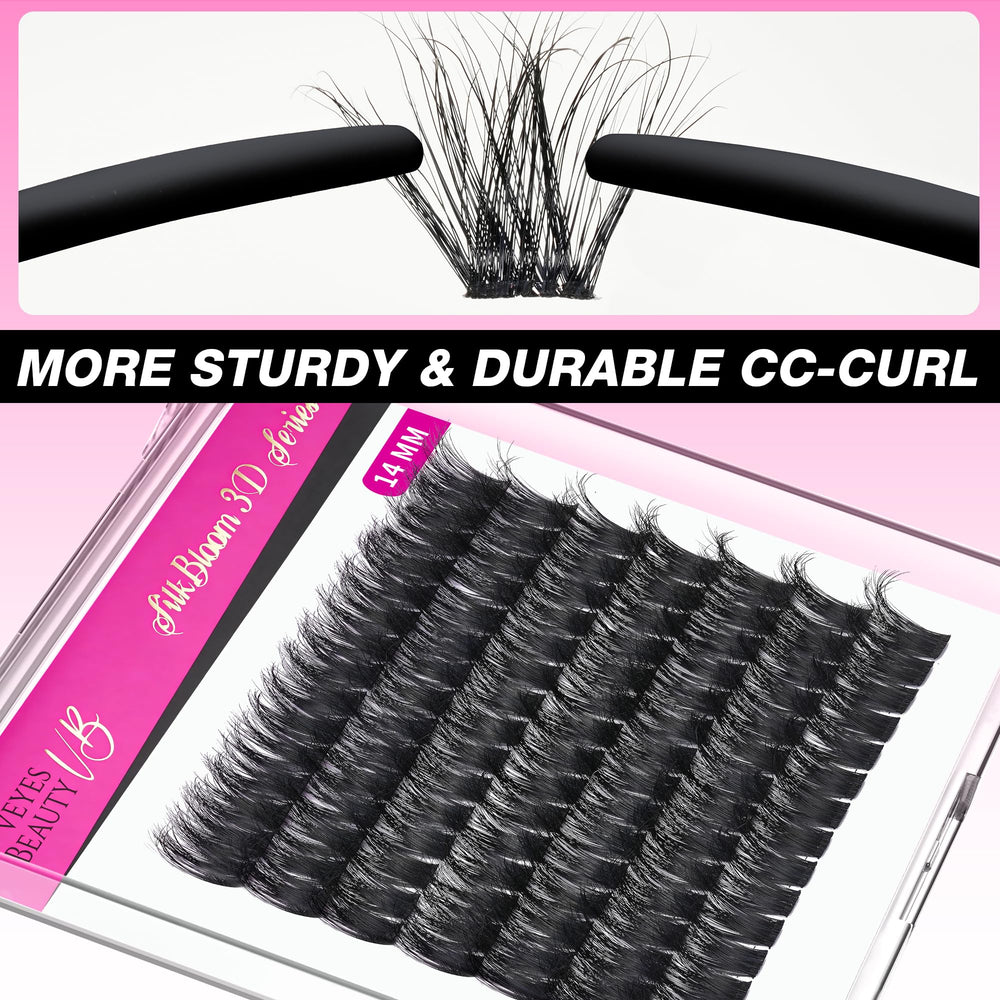 VEYESBEAUTY before and after eye view showing fuller, wispy lash effect