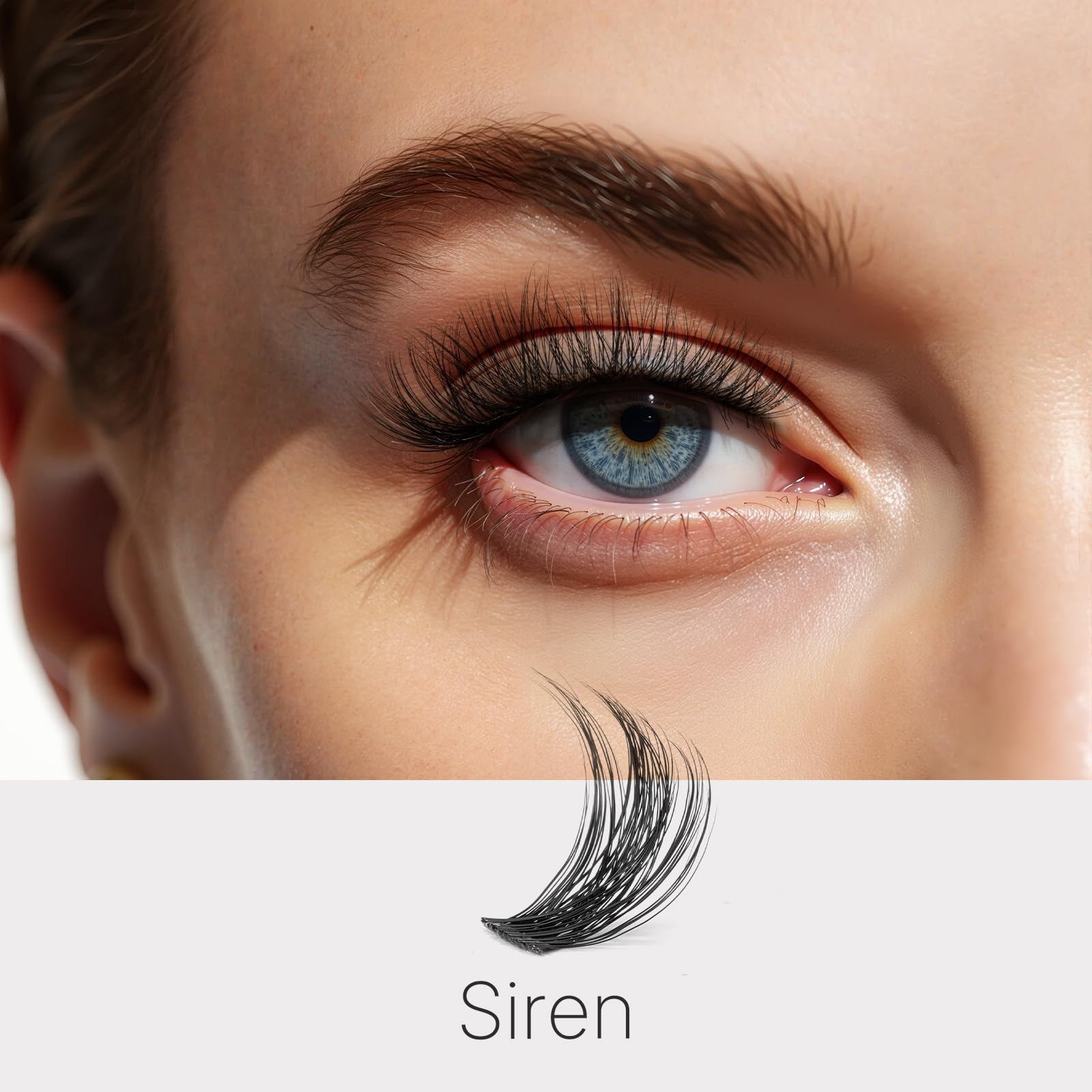 VEYESBEAUTY close-up of lash cluster fibers highlighting soft texture