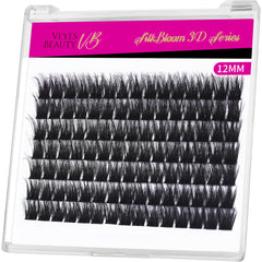 VEYESBEAUTY front packaging showing 12mm clusters and reusable tray benefit