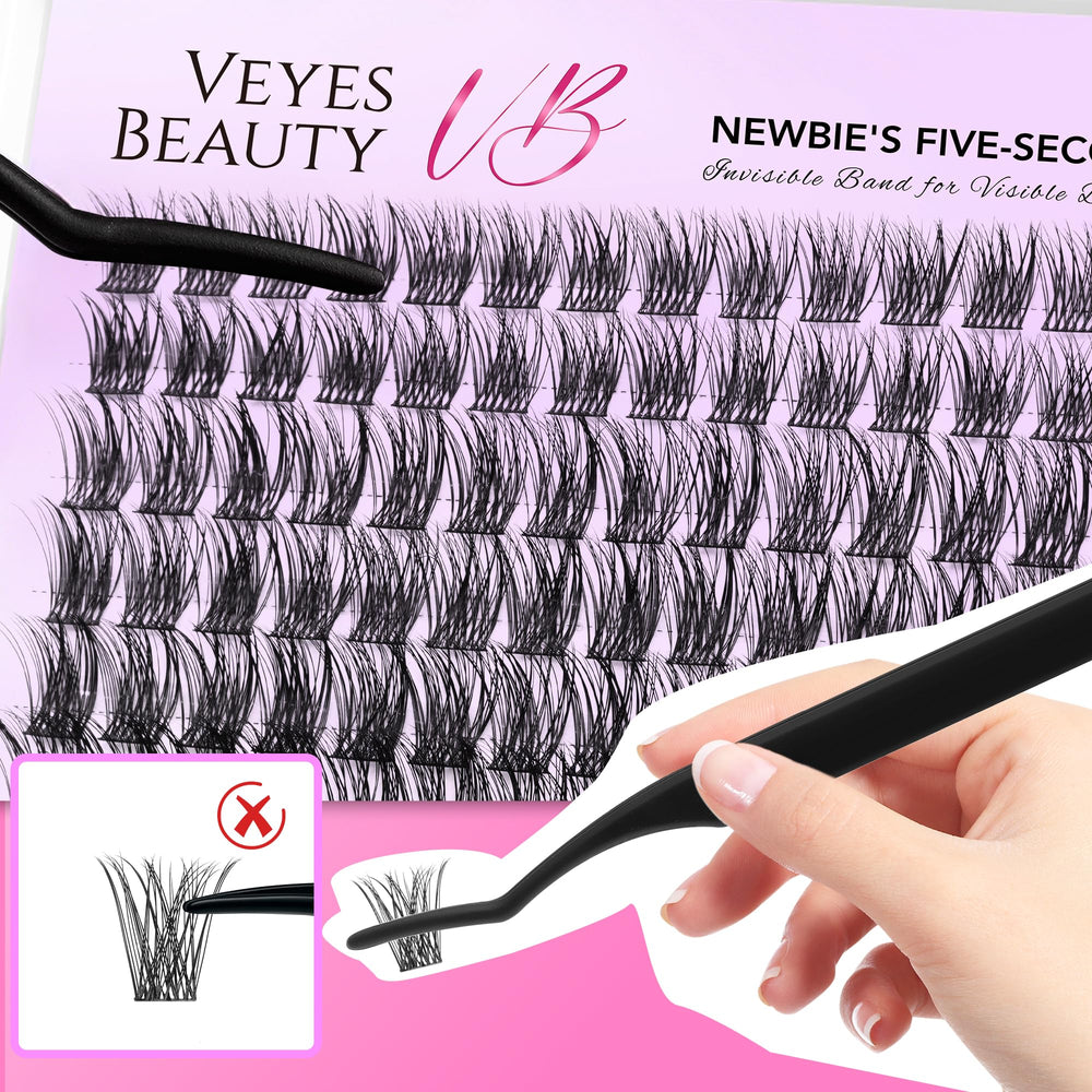 VEYESBEAUTY packaging label and instructions for easy at-home application