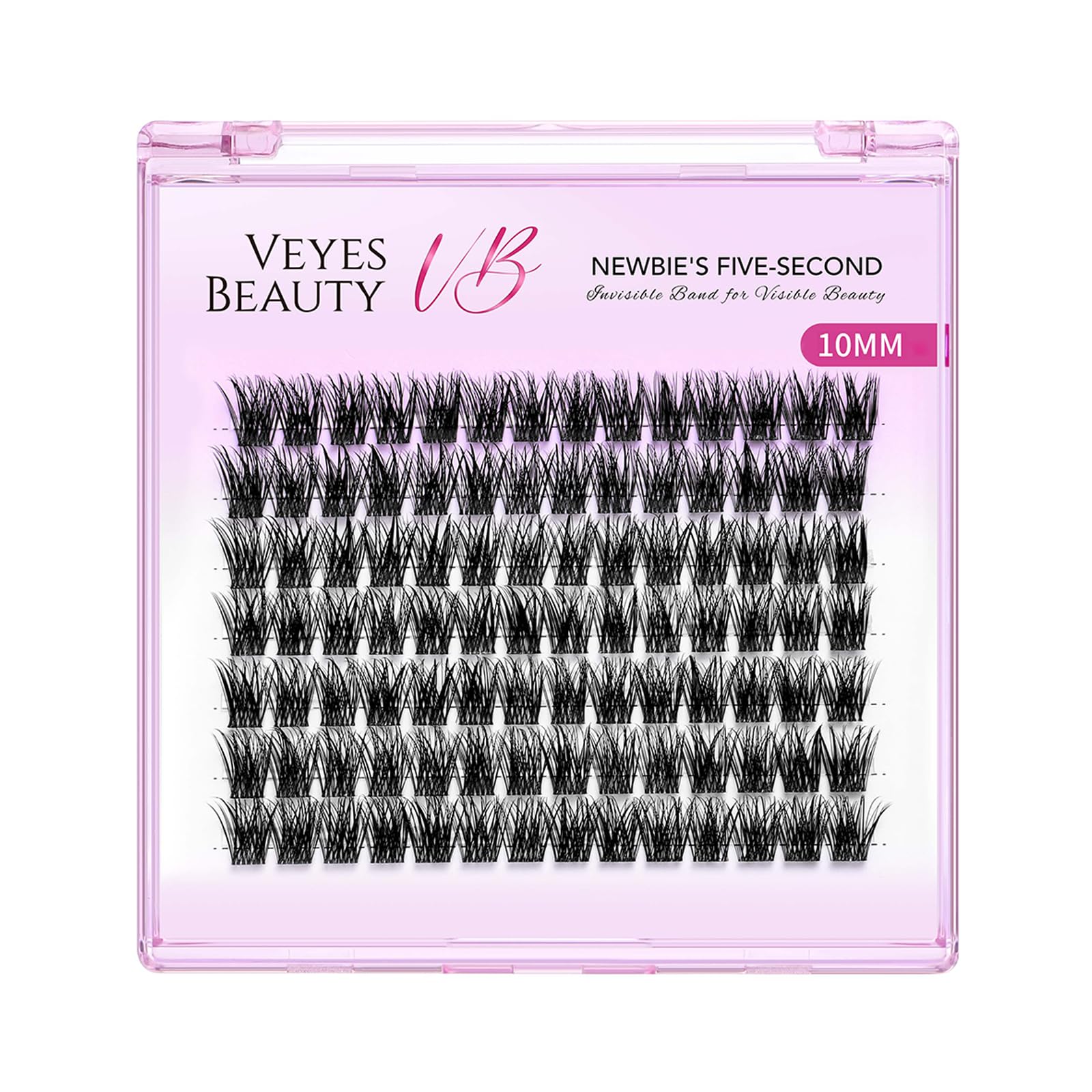VEYESBEAUTY model wearing lashes illustrating natural full-lash effect