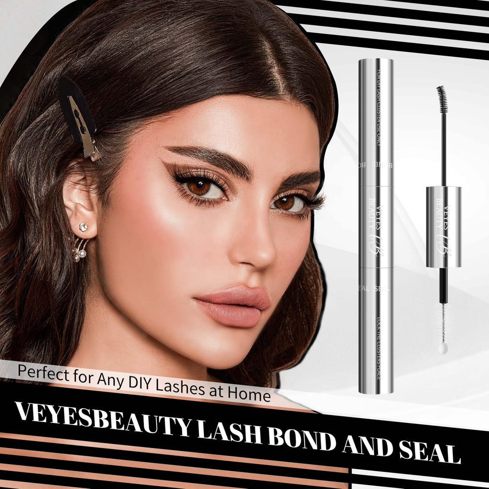 VEYESBEAUTY lifestyle model wearing cluster lashes, natural-enhancing look benefit