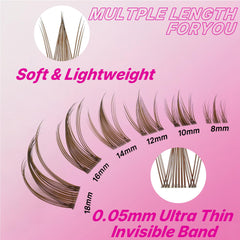 VEYESBEAUTY cluster application with tweezers demonstrating quick five-second placement
