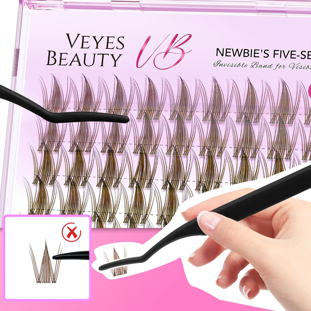 VEYESBEAUTY clusters beside ruler for 14mm scale helping accurate size choice