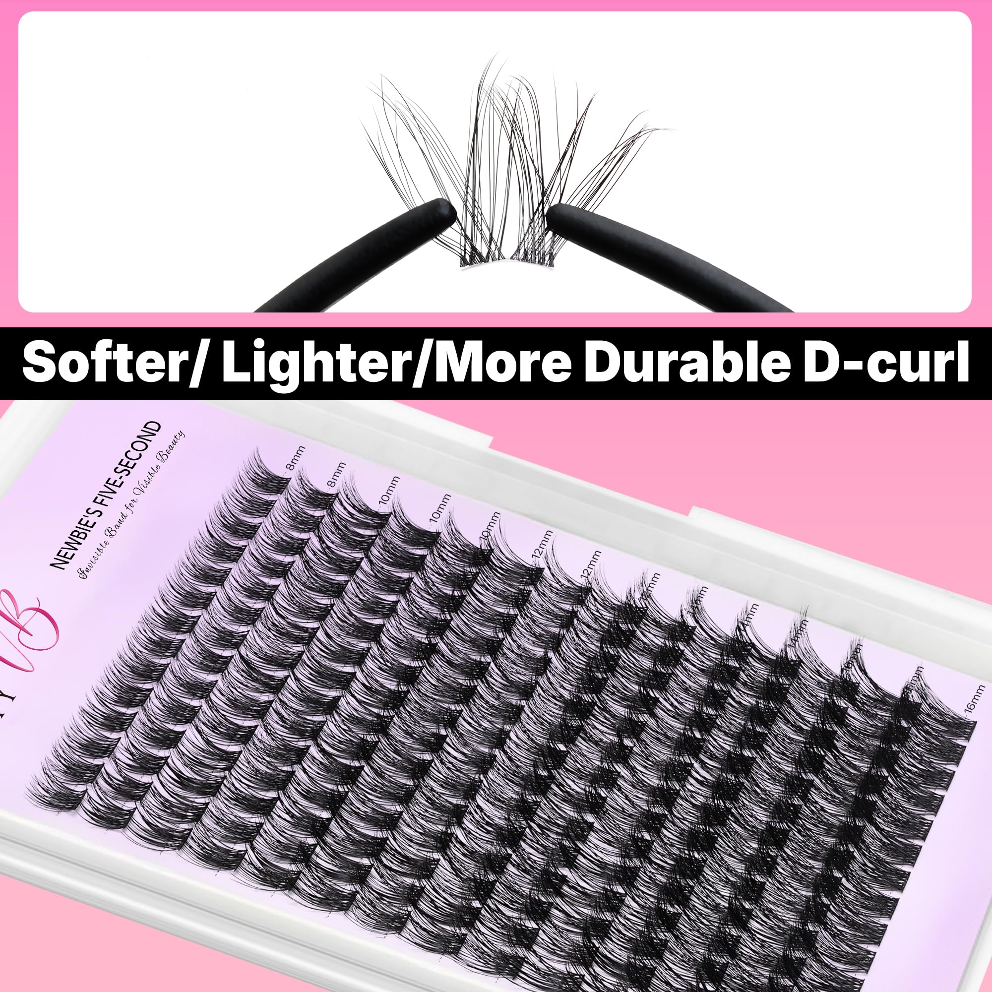 VEYESBEAUTY lashes next to ruler demonstrating lightweight size and scale