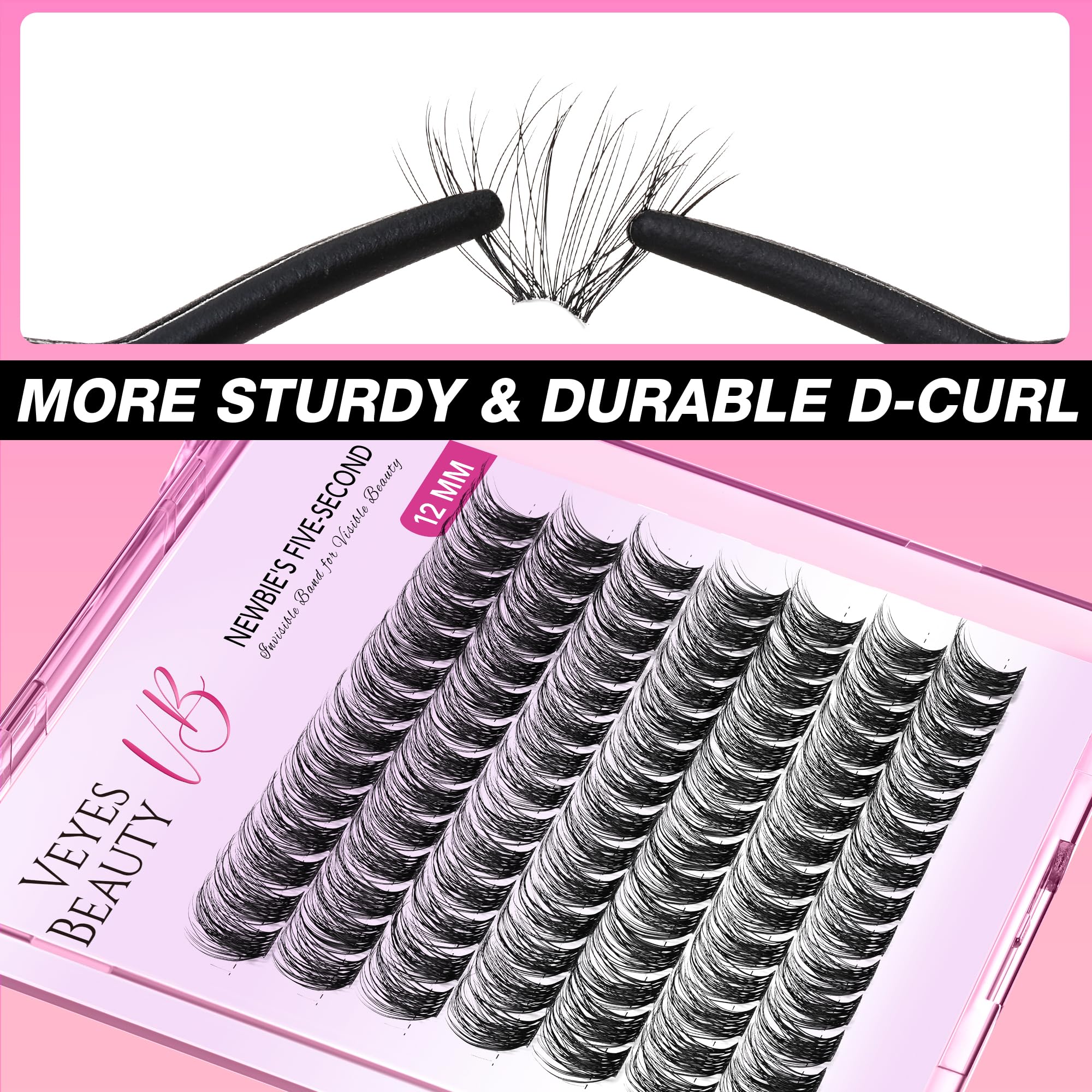VEYESBEAUTY product size next to makeup for portable convenience