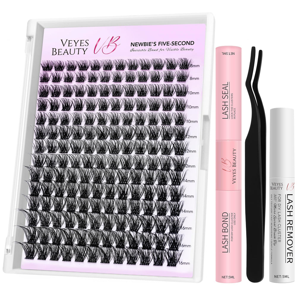 VEYESBEAUTY front packaging showing kit contents and quick application benefit