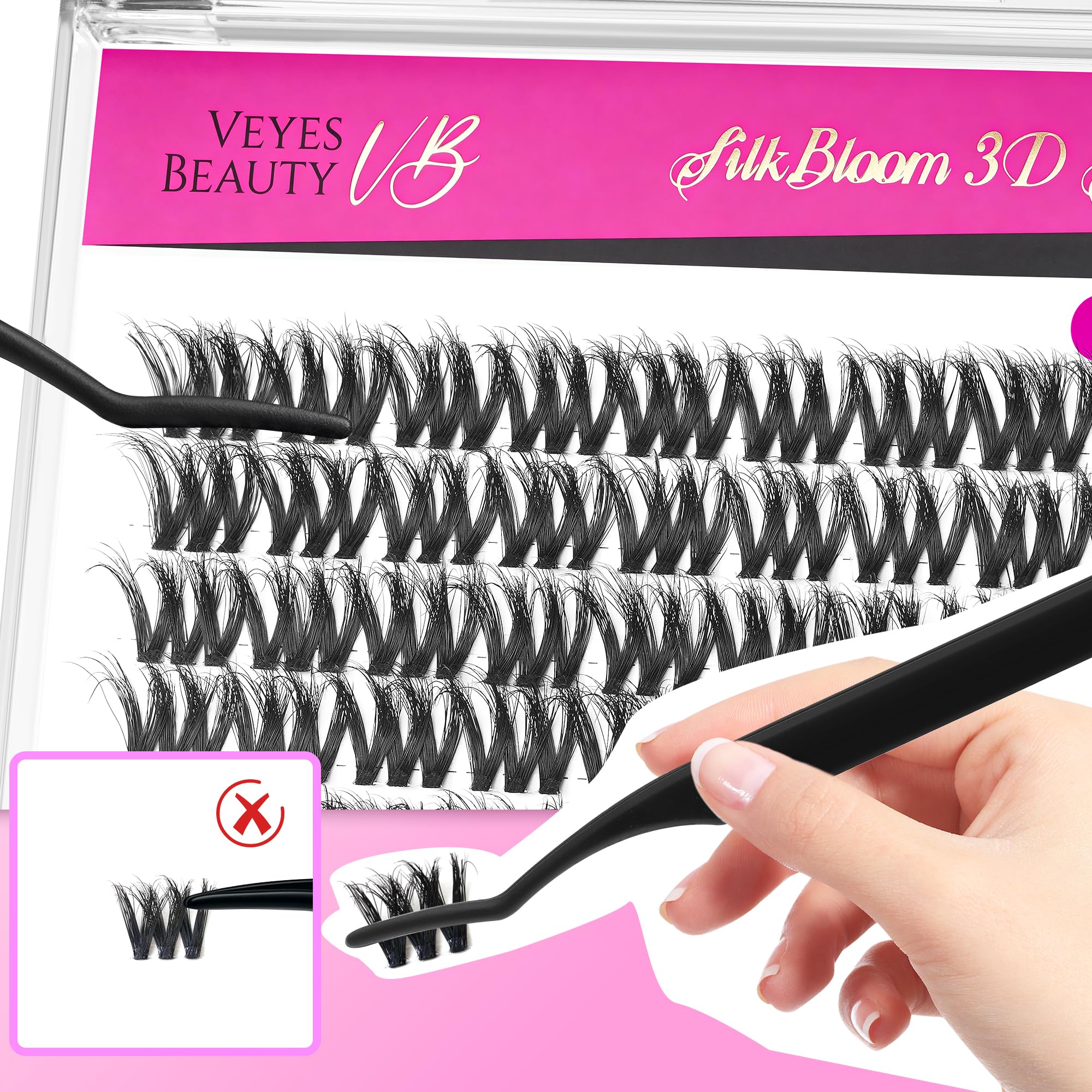 VEYESBEAUTY cluster next to ruler showing 12mm length and scale