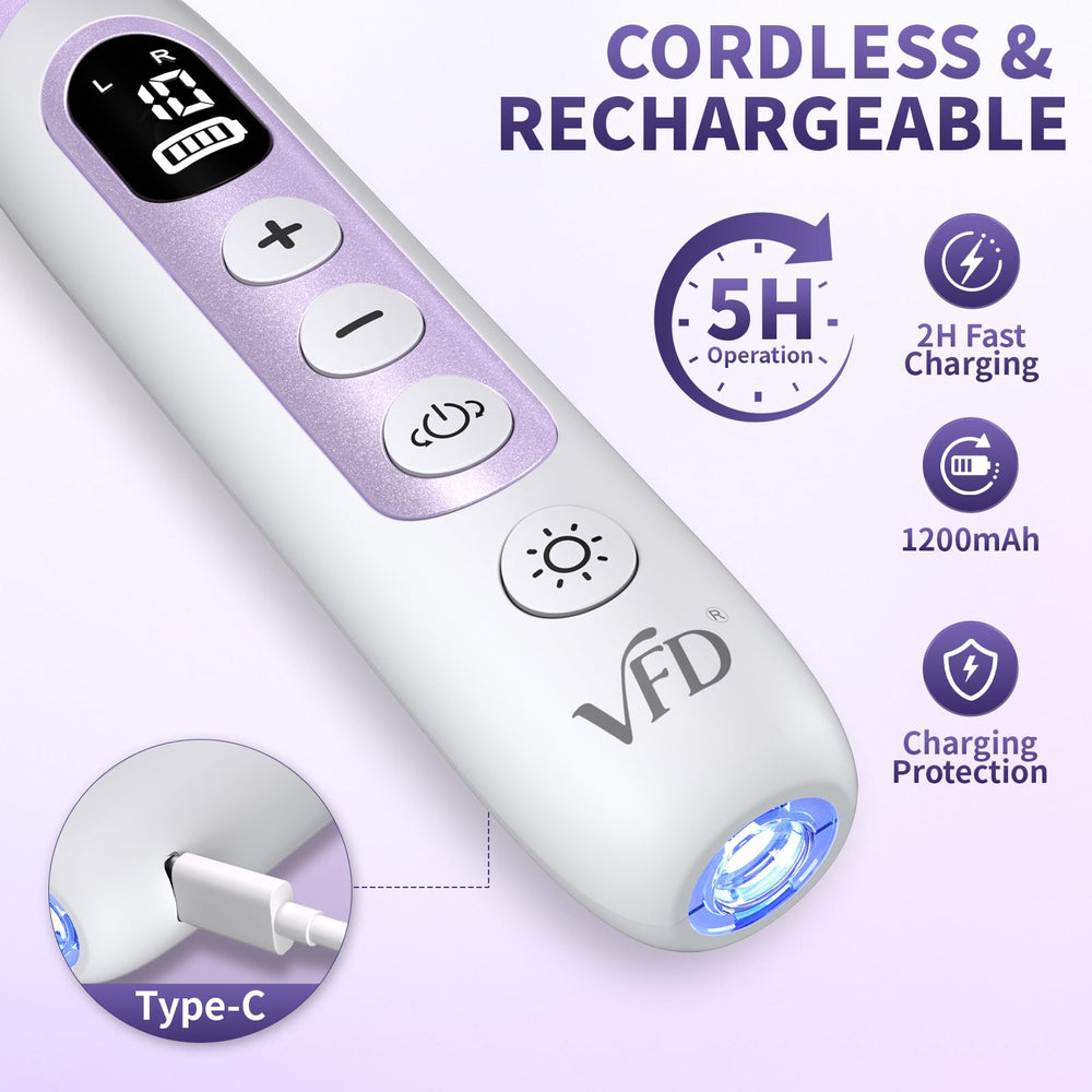 VFD LED speed display and controls for accurate RPM selection