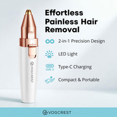 VG VOGCREST close-up of cutting head highlighting smooth, safe foil