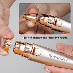 VG VOGCREST replacement head installed on VG-102 trimmer for immediate use benefit