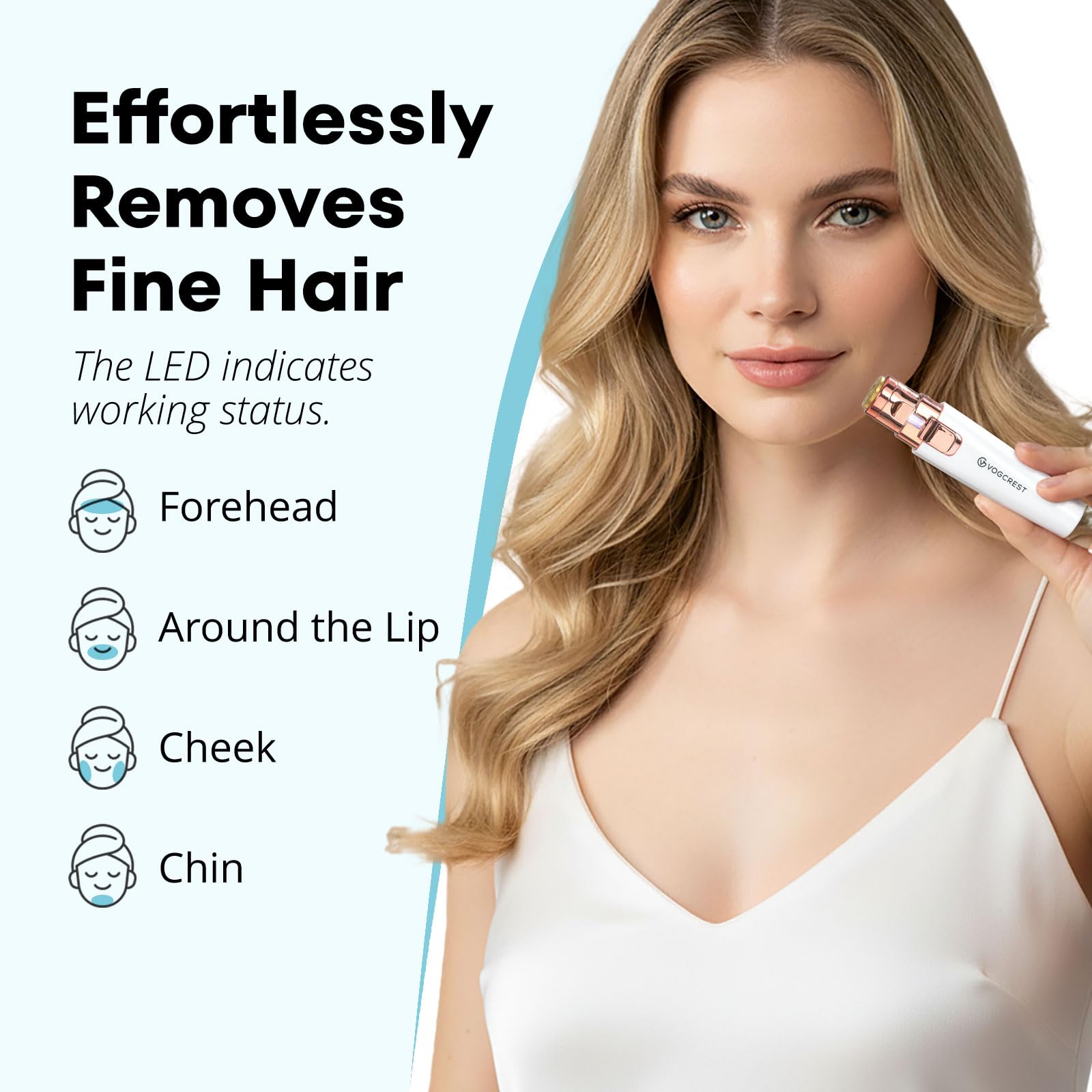 VG VOGCREST LED illumination during use improves hair visibility