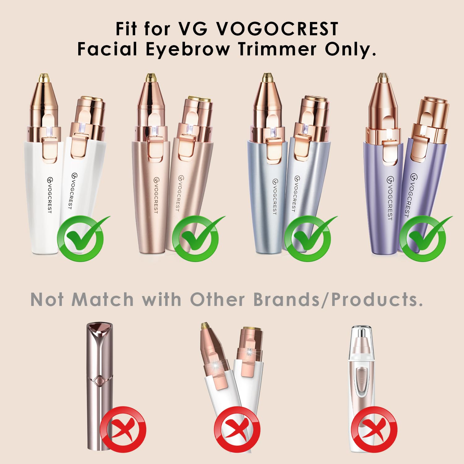 VG VOGCREST titanium-plated surface detail for smooth glide benefit