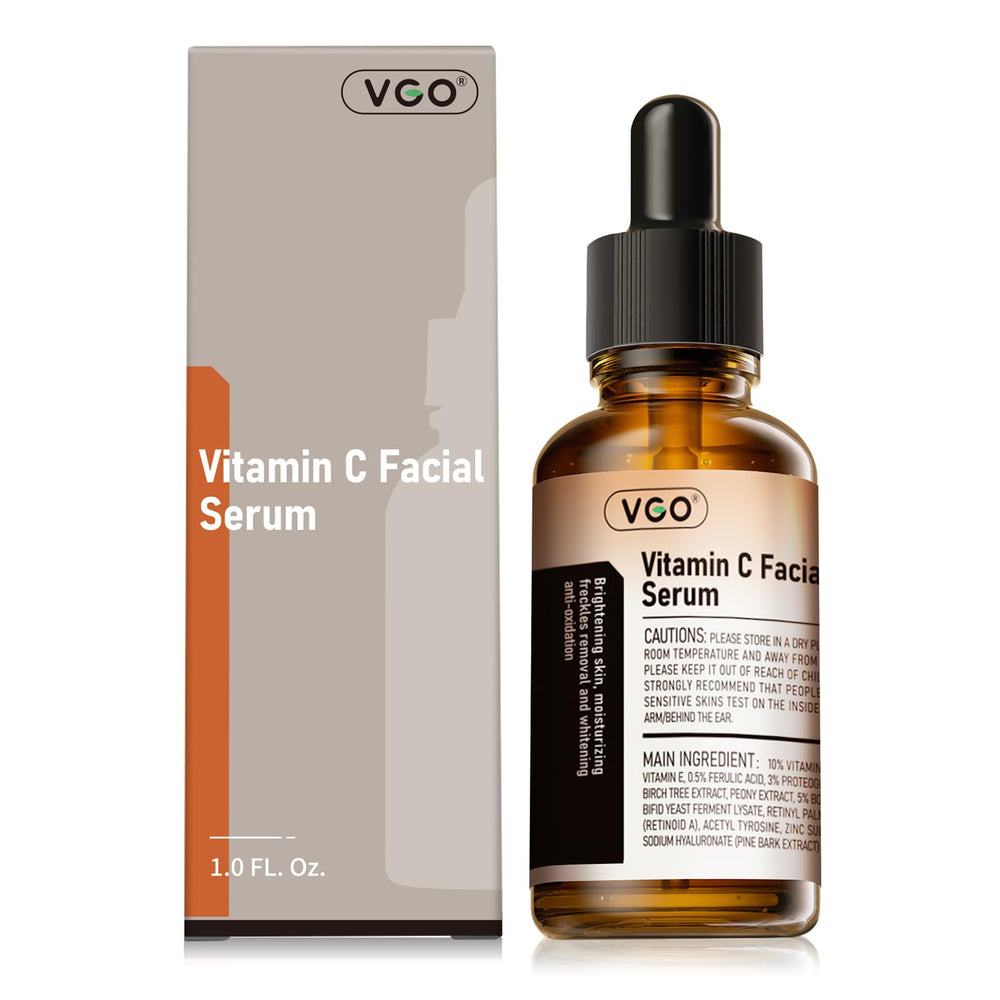 VGO bottle front view showing clean design and benefit of radiant skin