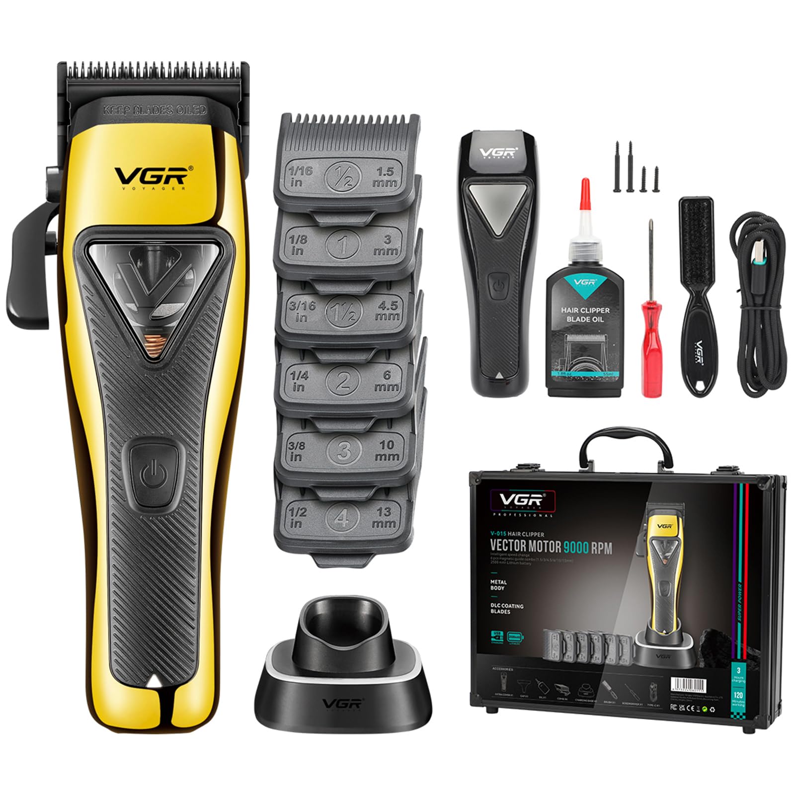 VGR 015 front view metal body showing durable construction and ergonomic grip