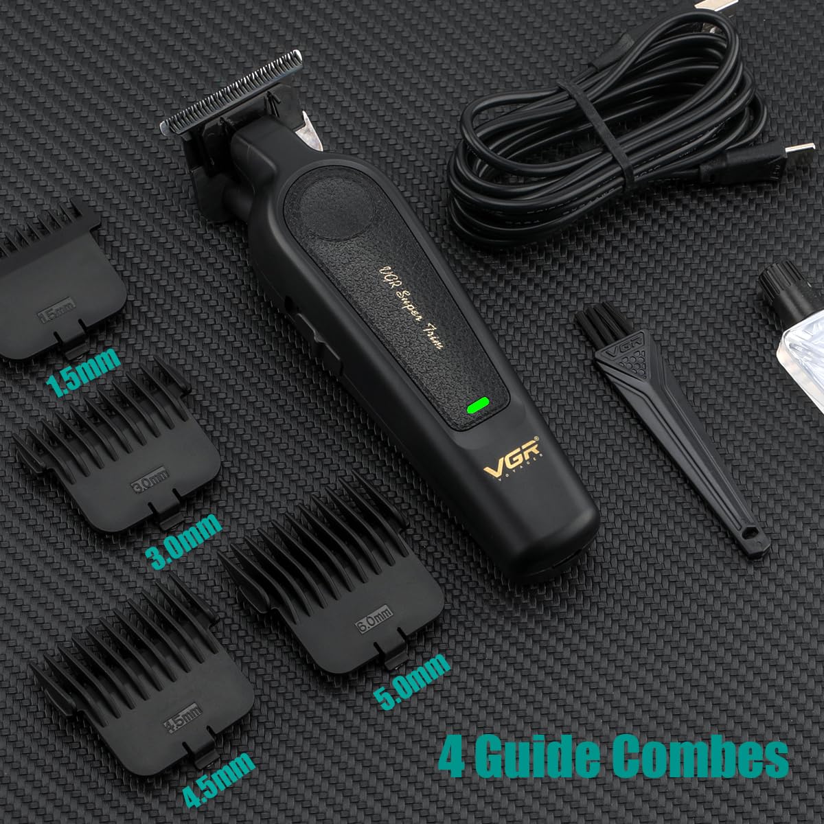 VGR 995 cleaning brush removing hair showing simple upkeep advantage