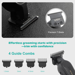 VGR 995 with four guide combs illustrating versatile cutting lengths
