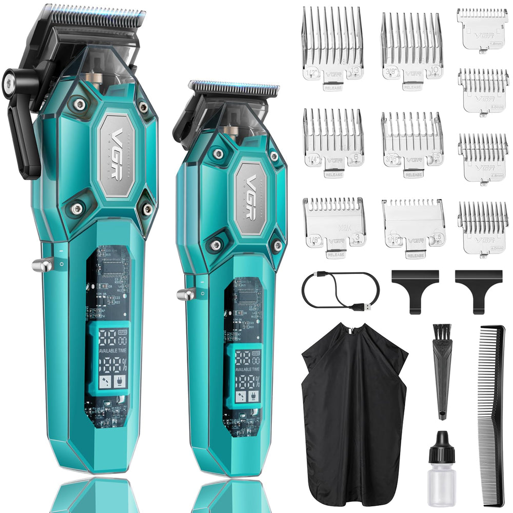 VGR clipper front view showing sleek green case and ergonomic grip for comfortable cutting