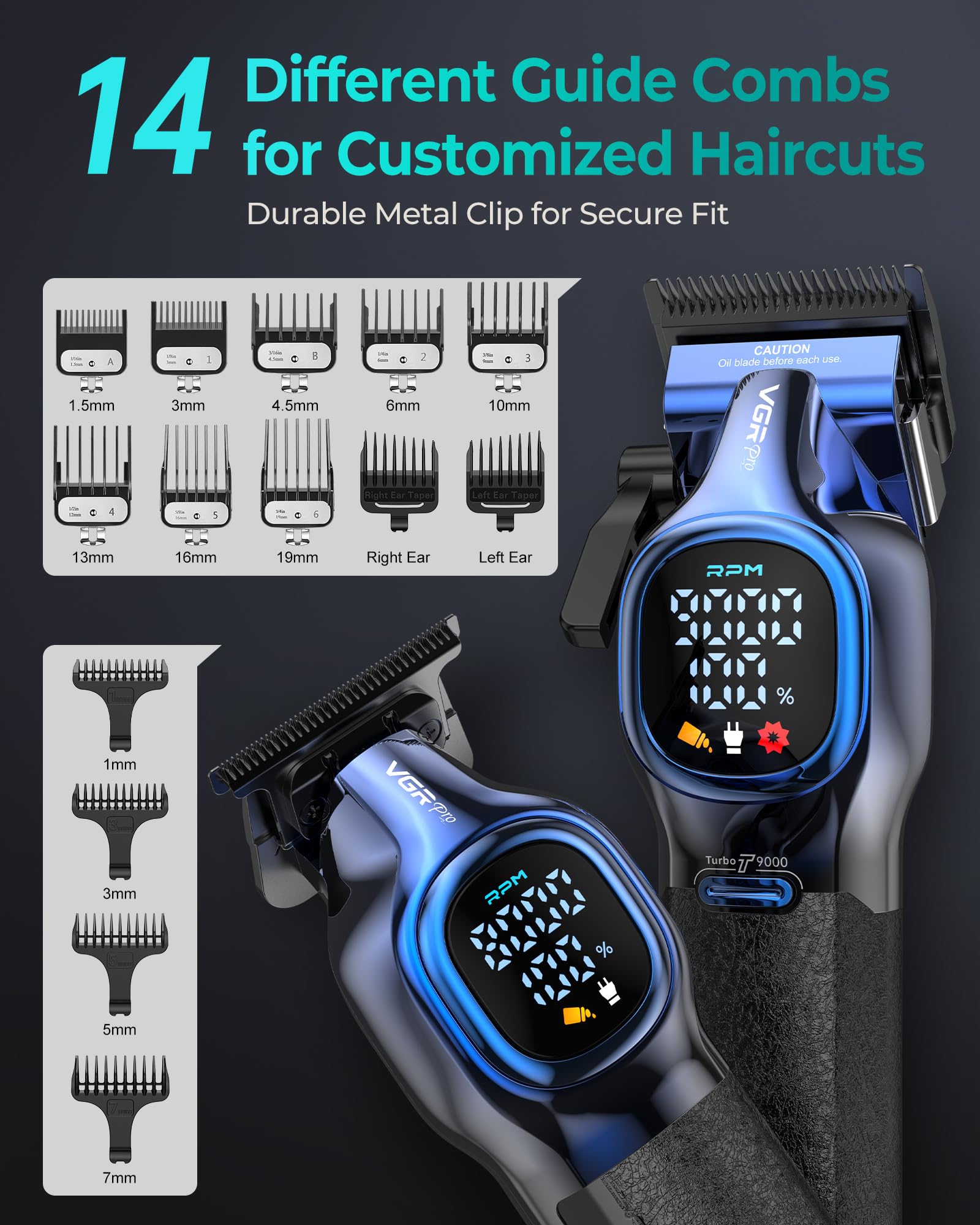 VGRPRO charging base with clippers docked for effortless recharging