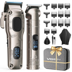 VGRPRO front view of clipper showing ergonomic grip and durable metal casing, professional handling benefit