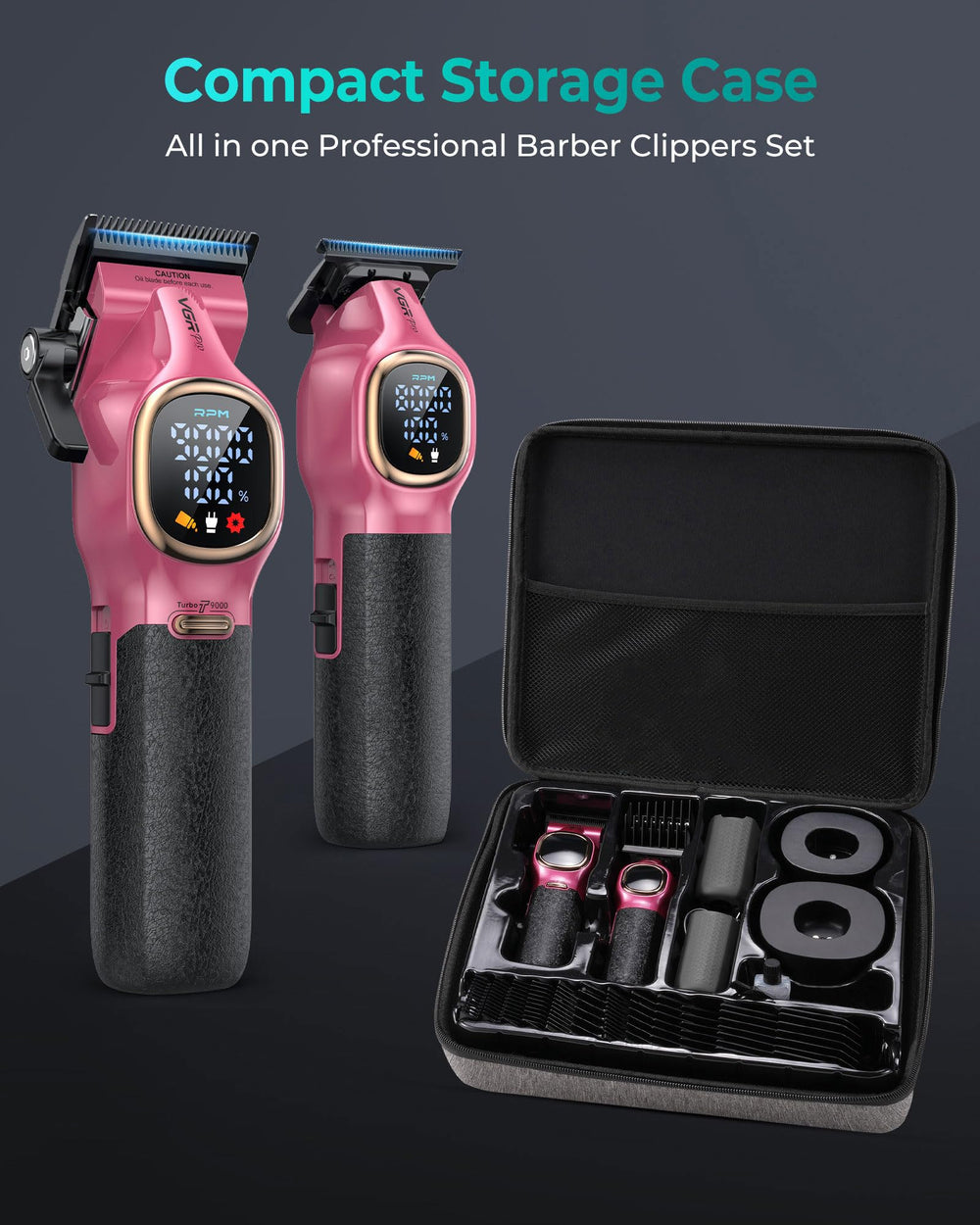 VGRPRO clipper in use cutting hair at home offering quiet, salon-quality results