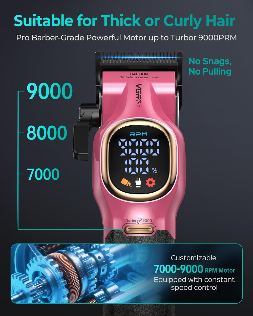 VGRPRO zero-gap trimmer close detail for precise edging and clean lines