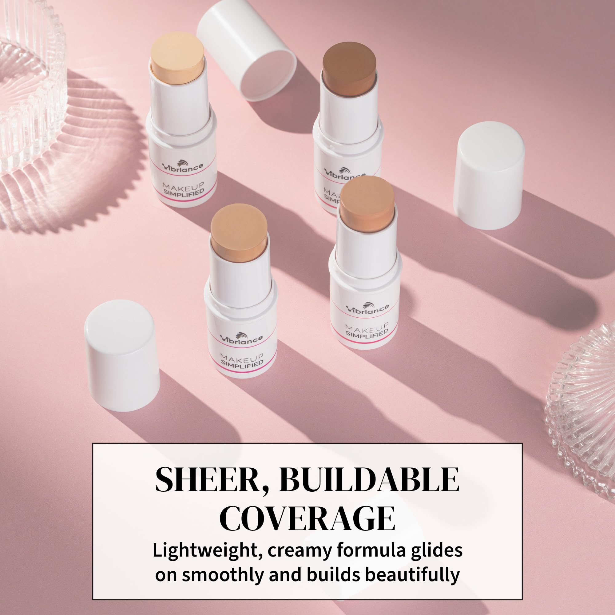 Vibriance open cap revealing creamy stick texture for smooth blending