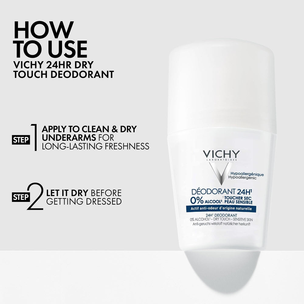 Vichy in-use after shaving lifestyle shot showing reduced irritation benefit