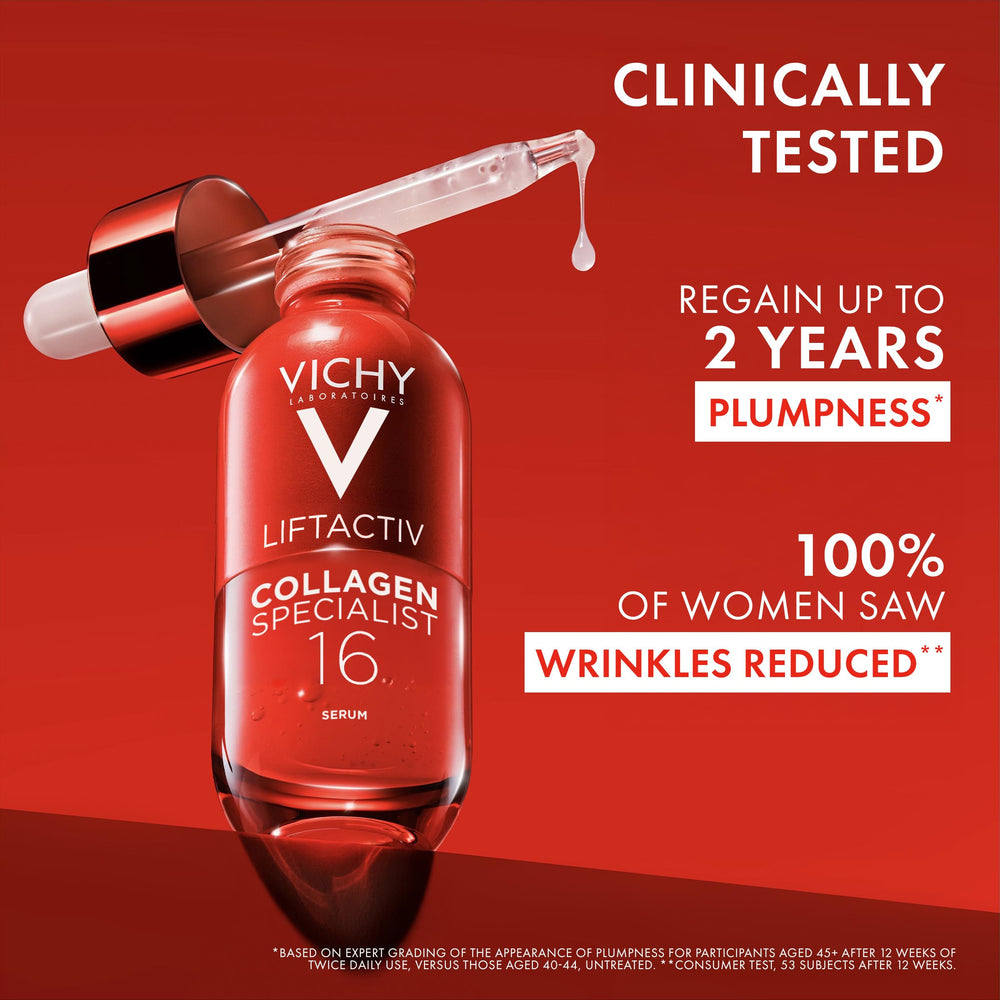 VICHY pipette dispensing serum, demonstrating precise easy application