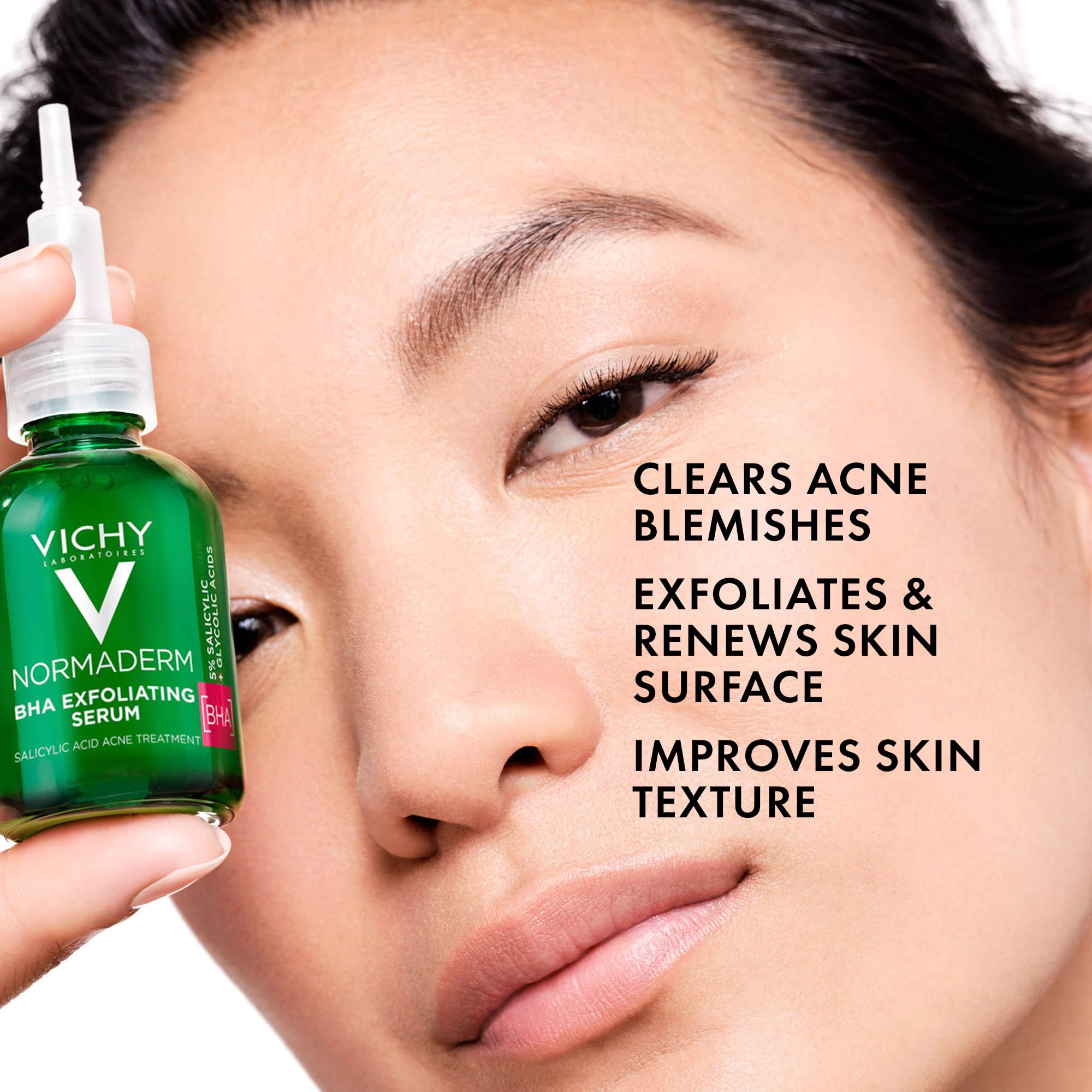 Vichy Normaderm texture close-up of serum consistency showing fast-absorbing, lightweight feel