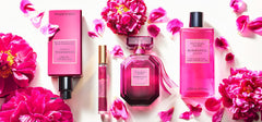 Victoria's Secret close-up of label showing fragrance notes for scent layering