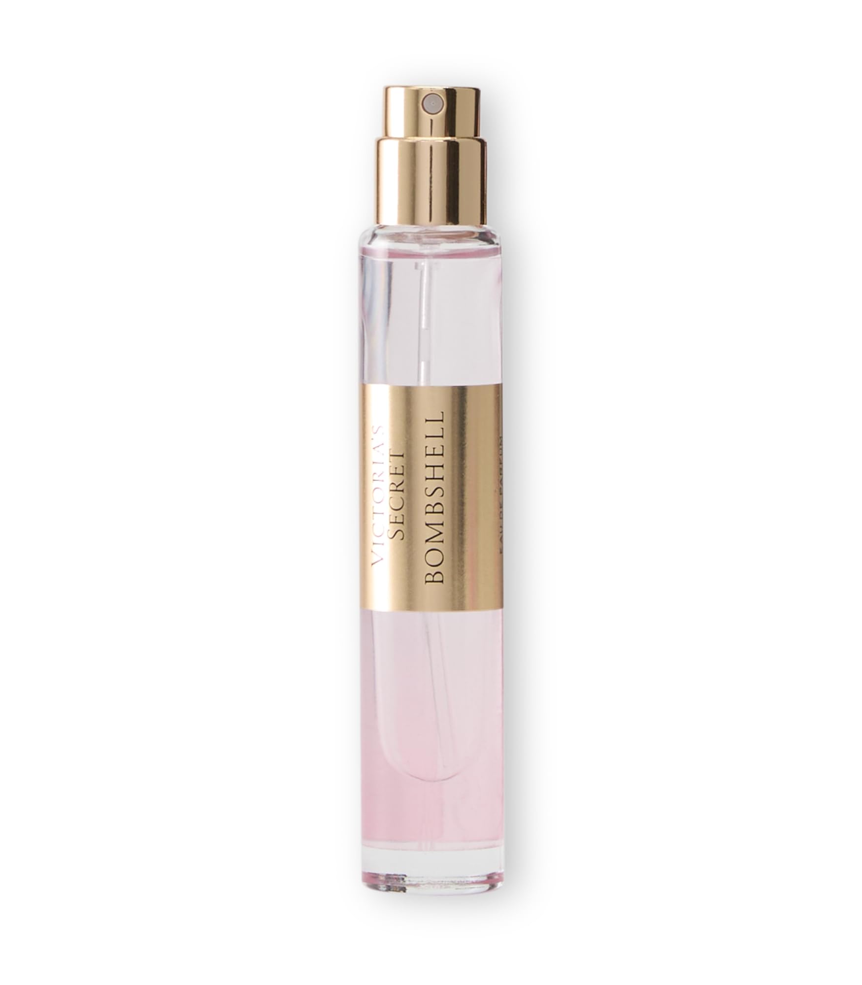Victoria's Secret Bombshell nozzle close-up highlights smooth spray for precise application