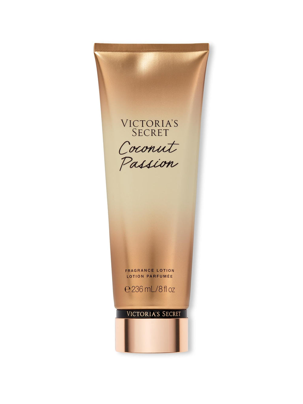 Victoria's Secret front packaging showing coconut passion lotion and tropical vibe