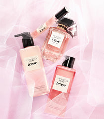 Victoria's Secret size comparison of Noir Tease items for scale and portable convenience