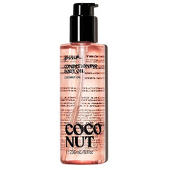 Victoria's Secret Pink Coco Oil golden texture pouring to show silky glide and absorption