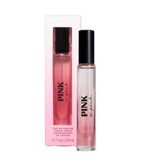 Victoria's Secret Pink travel spray front packaging showing compact benefit