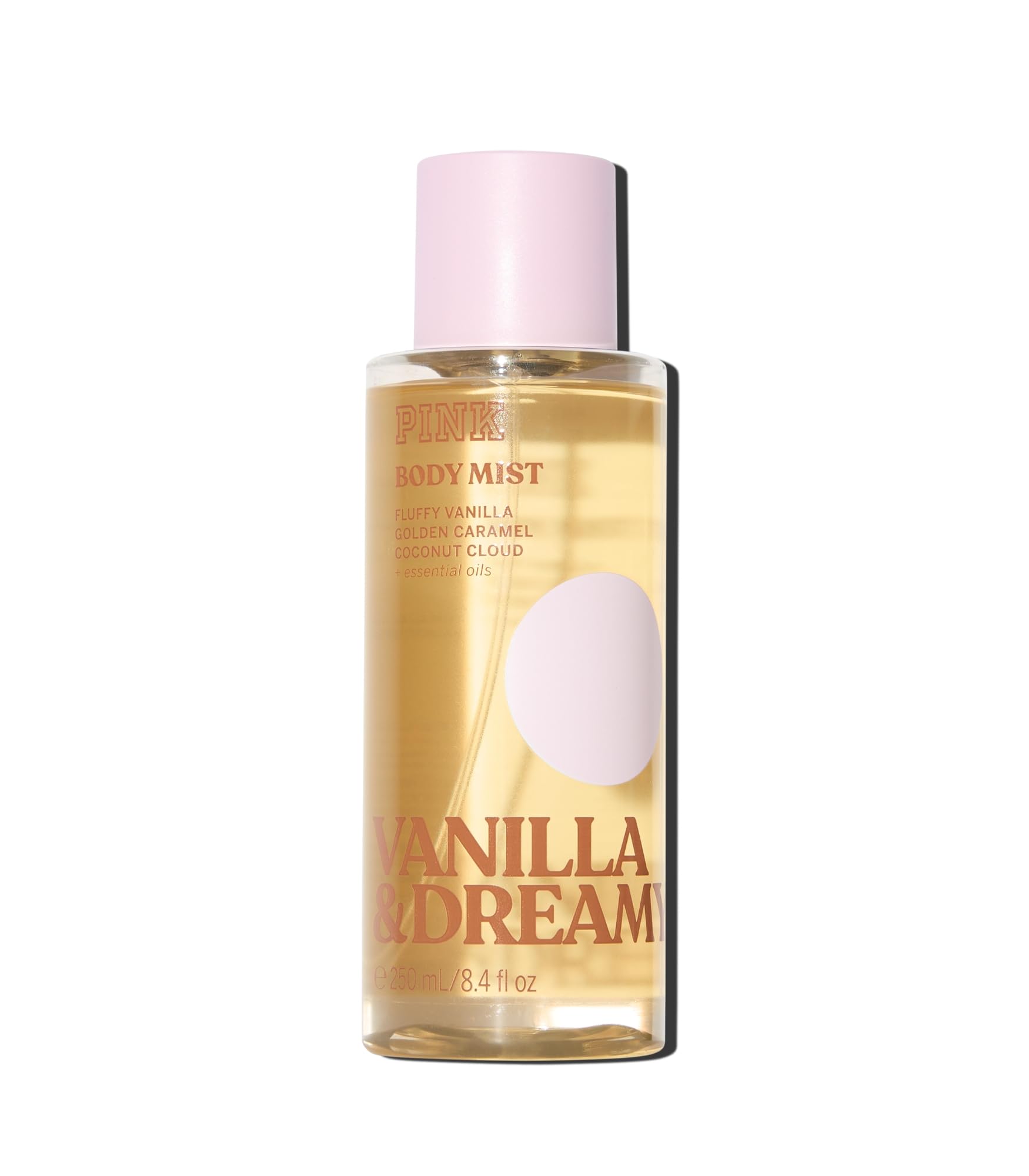 Victoria's Secret front bottle view shows scent and size benefit