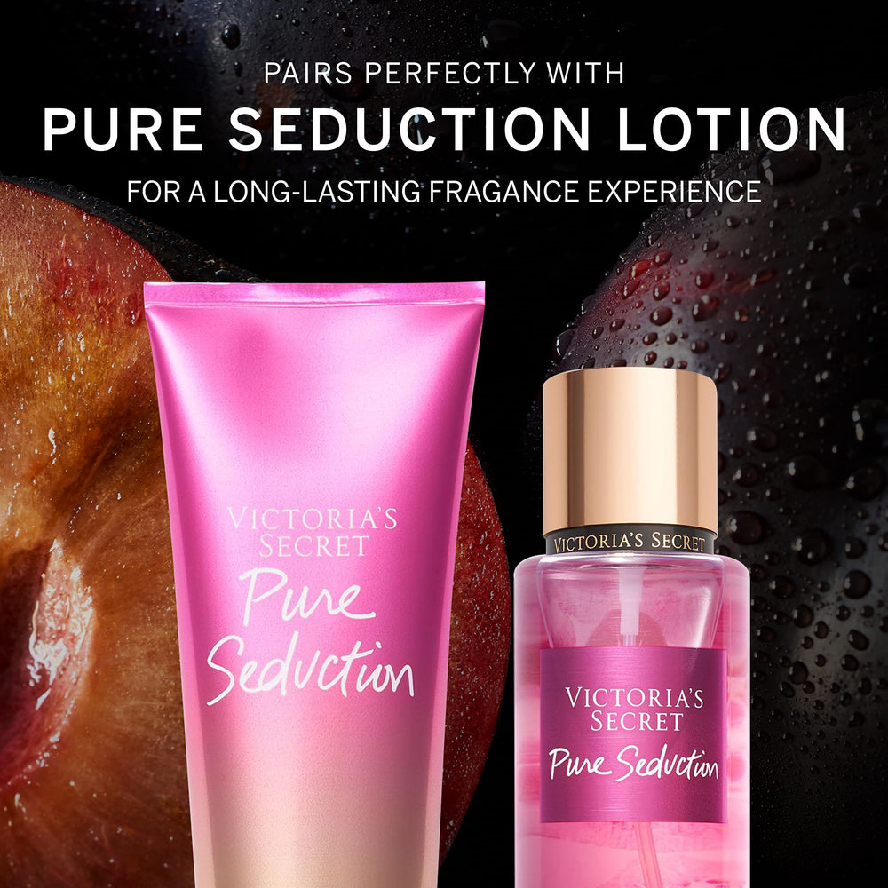 Victoria's Secret close-up of plum and freesia notes implying bright, floral aroma