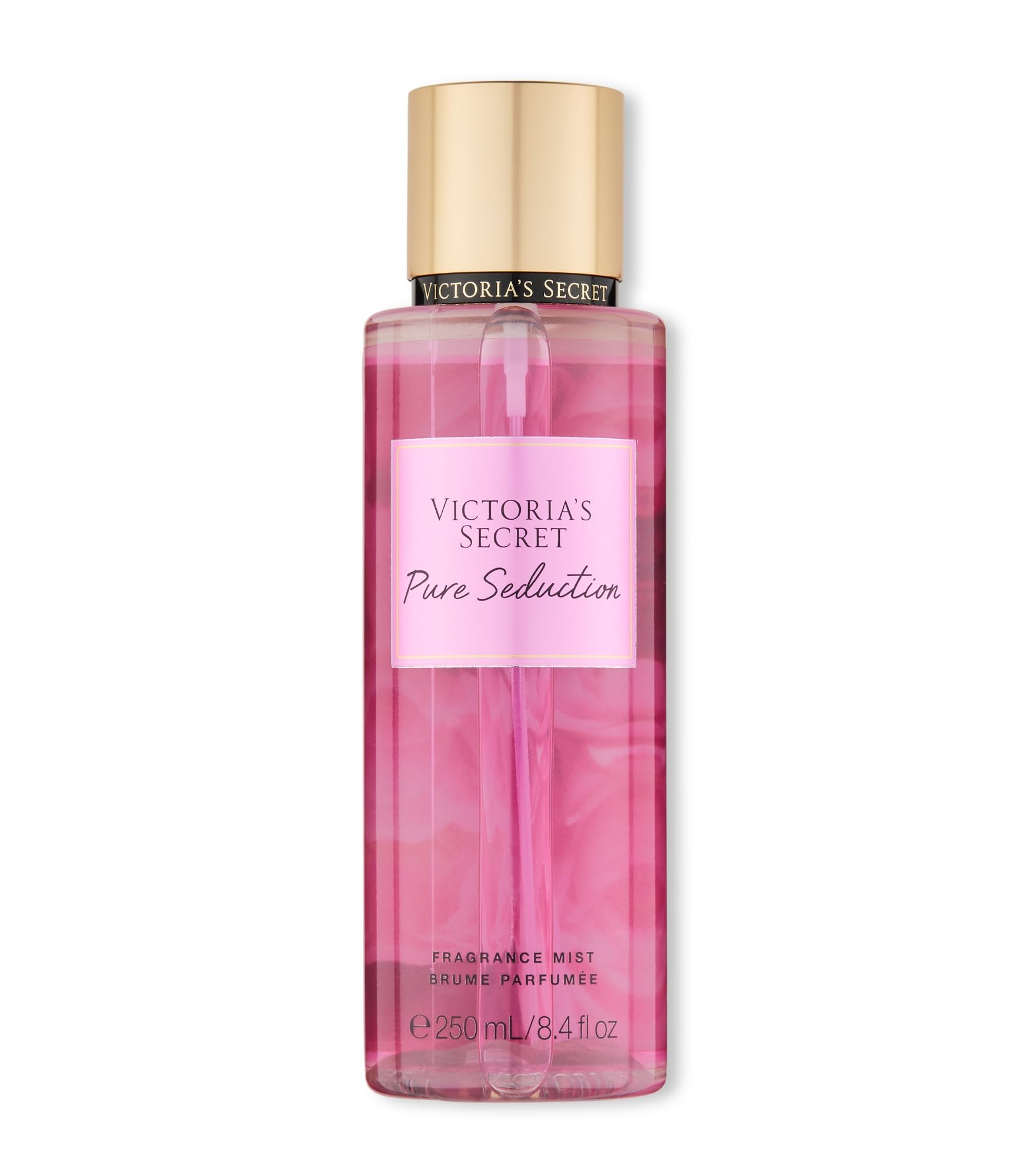 Victoria's Secret front bottle showing sleek fragrance packaging and easy portability
