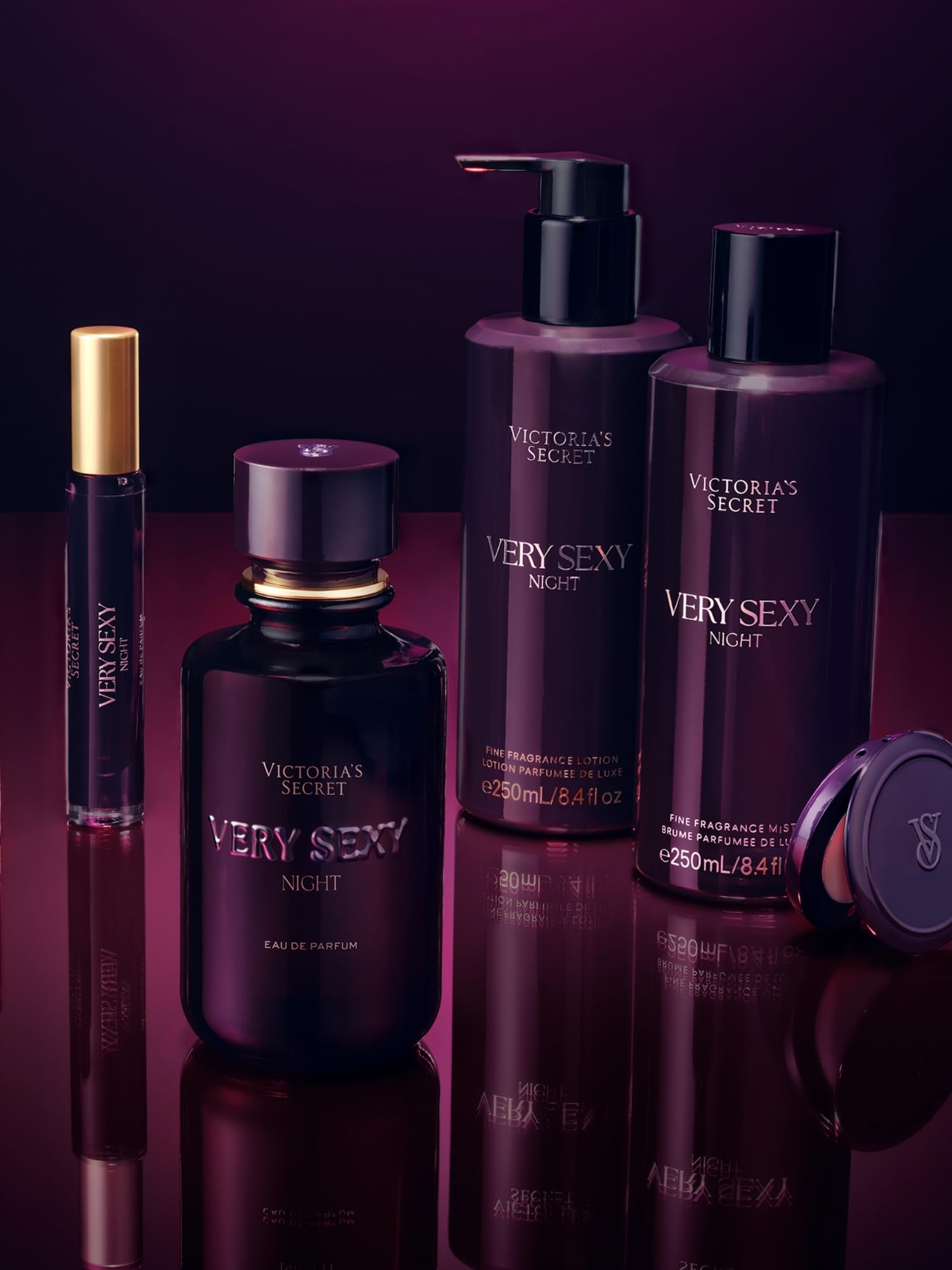 Victoria's Secret mist being sprayed from bottle demonstrating fine, even application