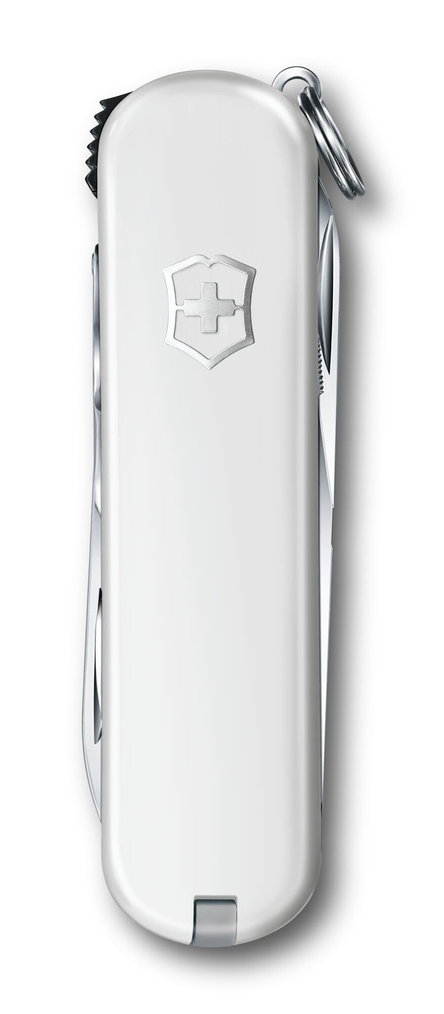 Victorinox close-up of nail clipper mechanism and quick-release for safe trimming