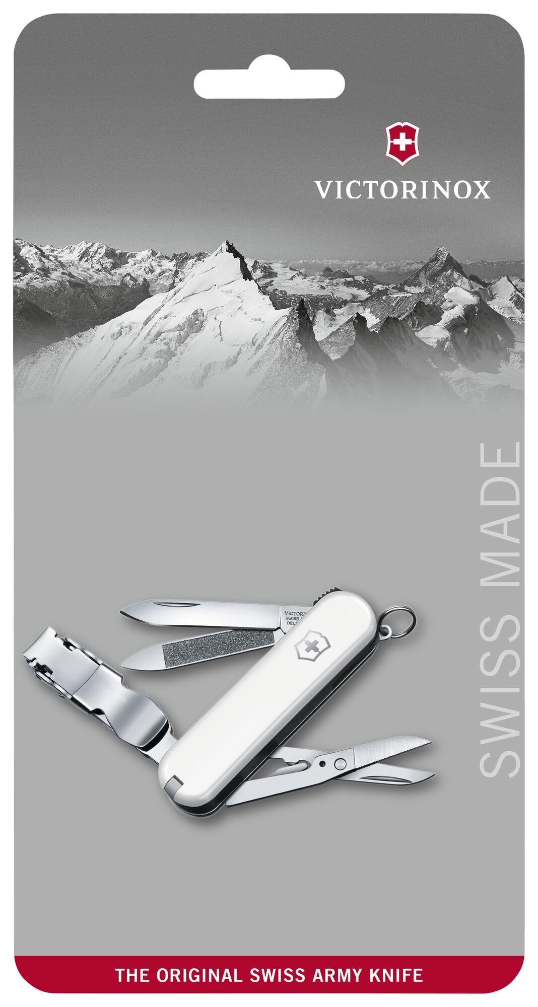 Victorinox Nail Clip beside a coin showing scale and lightweight pocket-friendly benefit