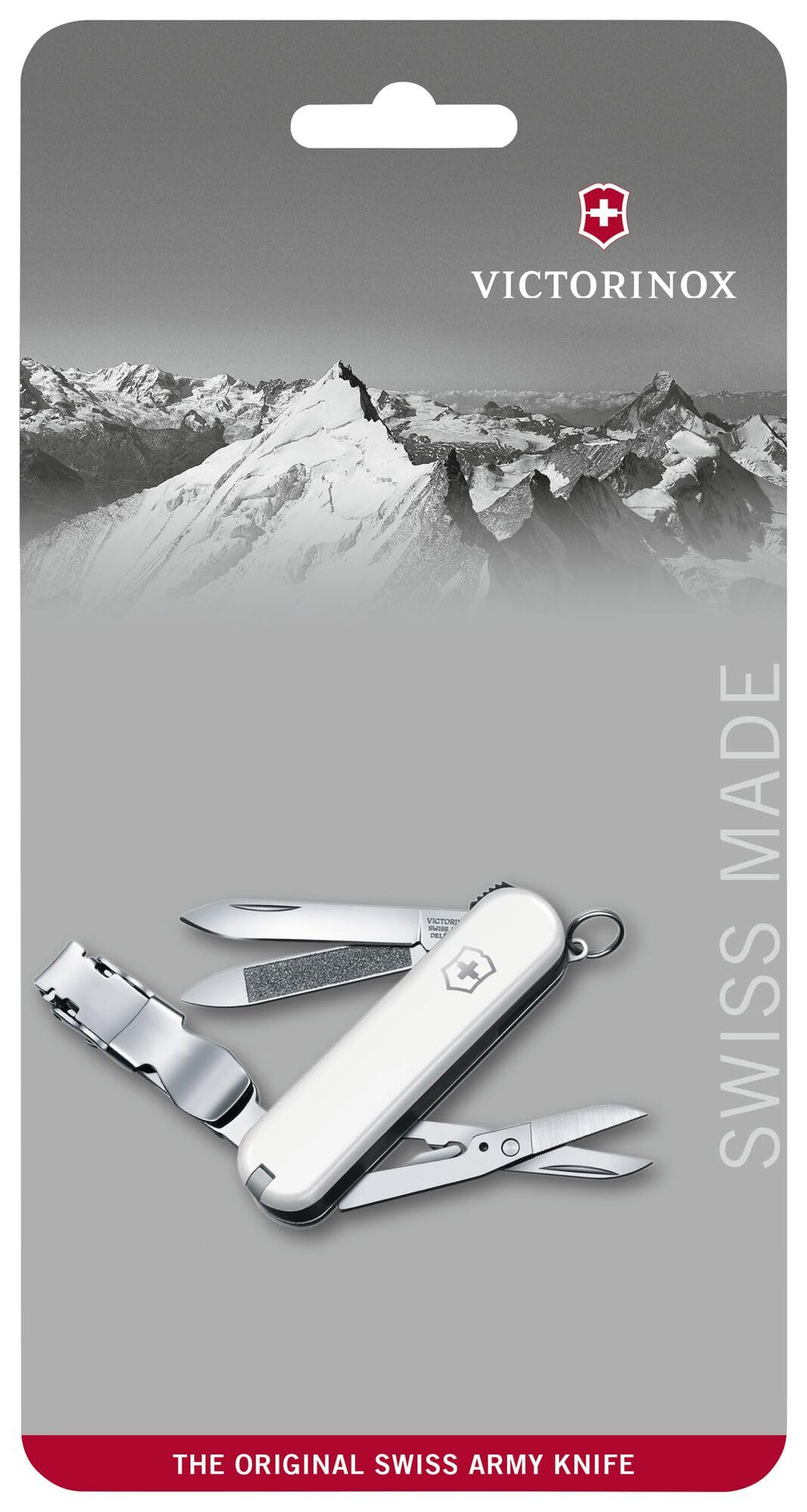Victorinox Nail Clip beside a coin showing scale and lightweight pocket-friendly benefit