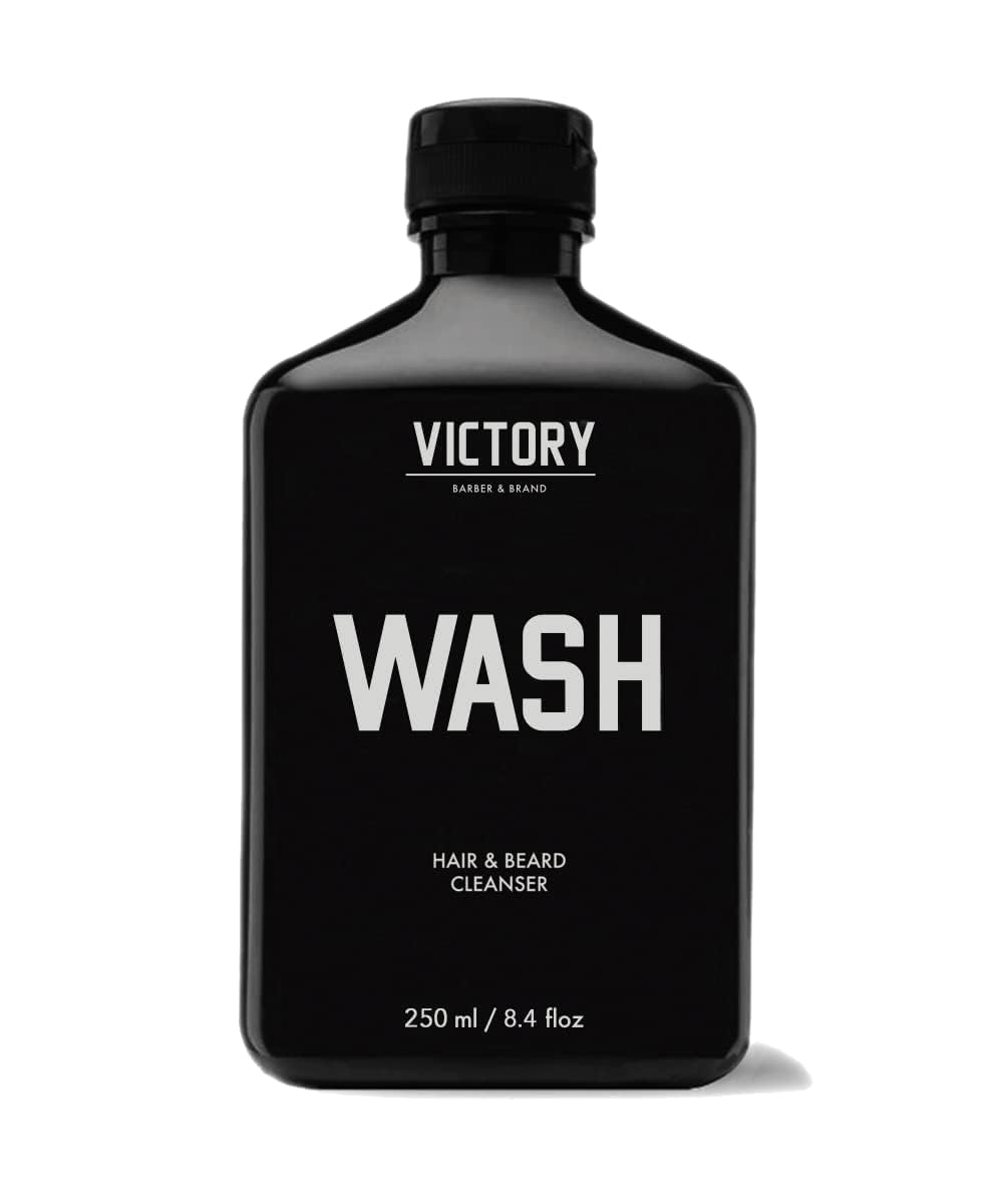 Victory Barber & Brand front bottle showing label and size for clear product identity
