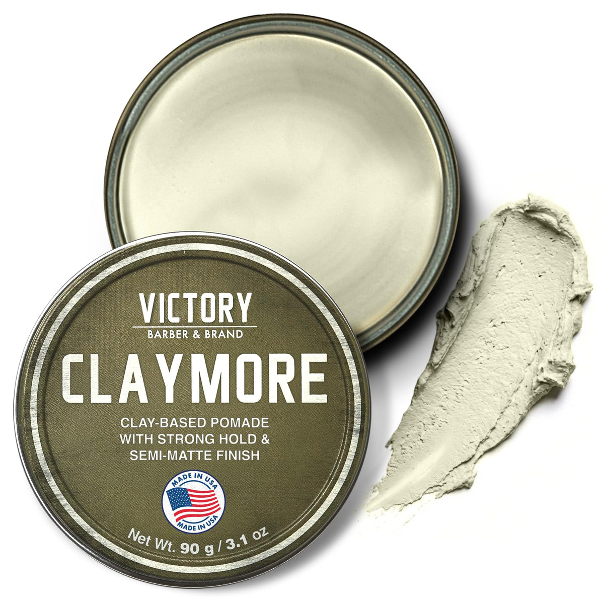 Victory Barber & Brand front packaging shows jar and label for easy identification