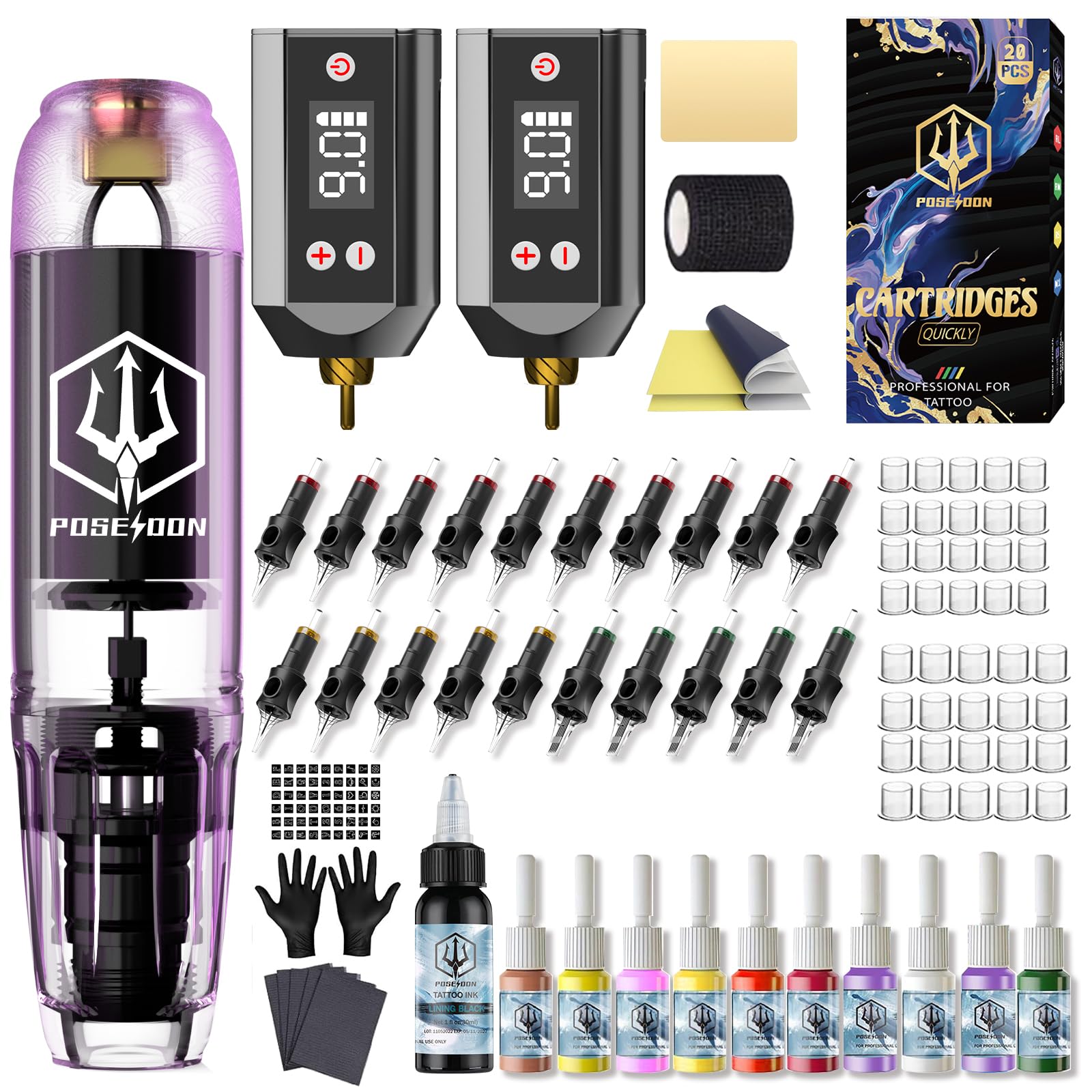Vidattx POSEIDON front packaging showing full kit contents and instant readiness